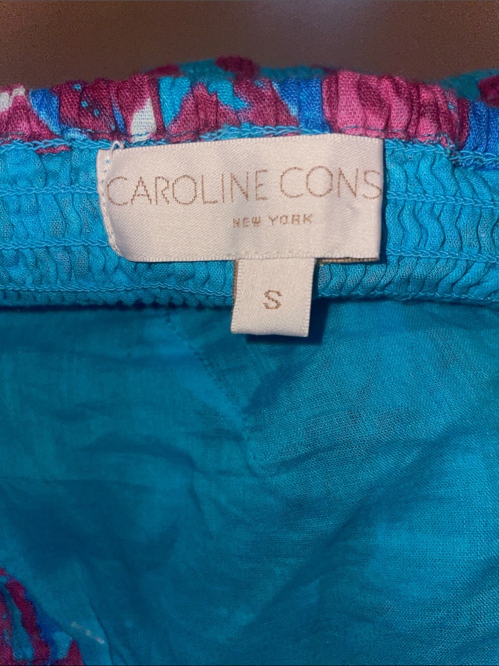 Caroline Constas New York Criss Cross Halter Dress Blue Floral NWT - Picture 5 of 5